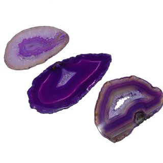 Achatscheibe lila mini schön transparent Länge ca. 50 - 70 mm, 1 Stück