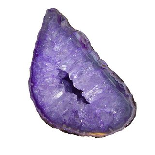 Achat lila Hlfte einer Geode Gre M: ca. 60 - 70 mm aufgeschnitten, poliert und coloriert