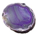 Achat lila Hälfte einer Geode Größe M: ca. 60 - 70 mm aufgeschnitten, poliert und coloriert