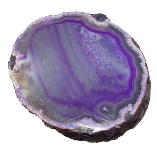 Achat lila Hälfte einer Geode Größe L: ca. 75 - 90 mm aufgeschnitten, poliert und coloriert