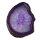Achat lila Hälfte einer Geode Größe L: ca. 75 - 90 mm aufgeschnitten, poliert und coloriert