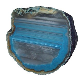 Achat petrol blau Hlfte einer Geode Gre L: ca. 75-90 mm aufgeschnitten, poliert und coloriert