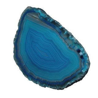Achat petrol blau Hlfte einer Geode Gre L: ca. 75-90 mm aufgeschnitten, poliert und coloriert