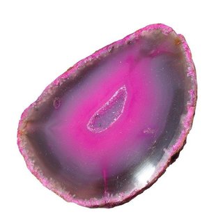 Achat pink Hälfte einer Geode Größe L: ca. 75 - 90 mm aufgeschnitten, poliert und coloriert
