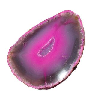 Achat pink Hlfte einer Geode Gre L: ca. 75 - 90 mm aufgeschnitten, poliert und coloriert
