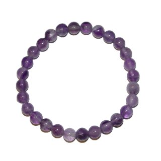 Amethyst KINDER MDCHEN Armband 6 mm Kugel auf Stretchband ca. 13 - 15 cm