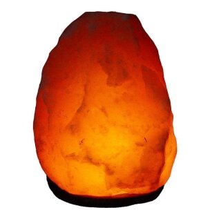 12 - 17,9 kg Salzlampe Bosalla® mit Palisander-Holz Sockel, Salz Leuchte mit 120 cm Kabel schwarz