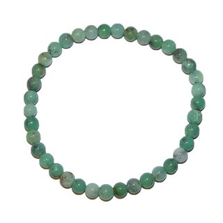 Chrysopras Armband Kugel 6-7 mm schne grne Farbe und Maserung auf Stretchband