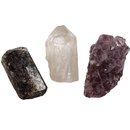 AURA Mischung Amethyst Drusensegment Bergkristall Spitze...