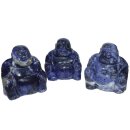 Sodalith Buddha ca. 45 x 50 mm  Happy Buddha lachend sitzend