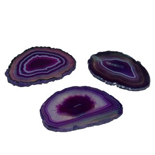 Achatscheibe lila mit Magnet für Kühlschrank Magnettafel Magnetwand ca. 60 - 80 mm