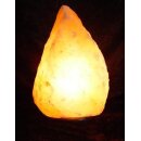 12 - 17,9 kg Salzlampe Bosalla® mit Palisander-Holz Sockel, Salz Leuchte mit 175 cm Kabel weiß