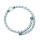 Leder Armband /  Reif silber grau geflochten mit Süßwasser Perle creme weiß ein echter Hingucker schlicht und edel !