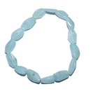 Aquamarin Nugget Armband auf Stretchband schne blaue...