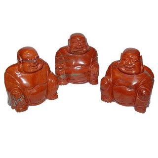 Jaspis Rot gemasert Buddha ca. 45 x 50 mm Happy Buddha sitzend