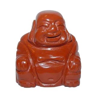 Jaspis Rot Buddha ca.25 x 30 mm Happy Buddha sitzend, lachend