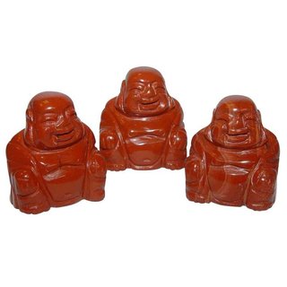 Jaspis Rot Buddha ca.25 x 30 mm Happy Buddha sitzend, lachend
