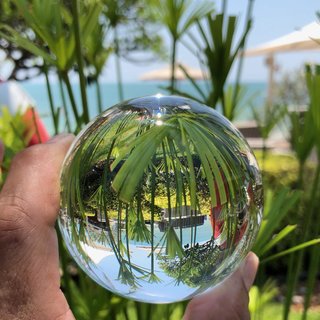 Glaskugel Kristallkugel Wahrsagerkugel Feng Shui Kugel schne klare Qualitt mit Glas Stnder