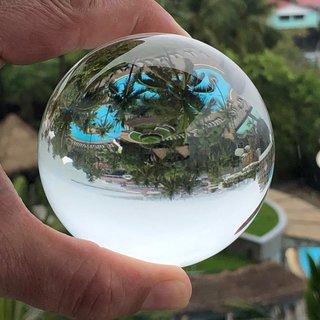 Glaskugel Kristallkugel Wahrsagerkugel Feng Shui Kugel schne klare Qualitt mit Glas Stnder