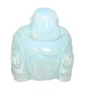 Opalith (Glas, synthetisch) Buddha ca. 45 x 50 mm Happy...