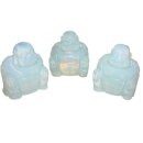 Opalith (Glas, synthetisch) Buddha ca. 45 x 50 mm Happy Buddha sitzend, lachend