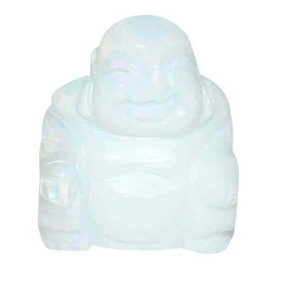 Opalith (Glas, synthetisch) Buddha ca.25 x 30 mm Happy Buddha sitzend, lachend