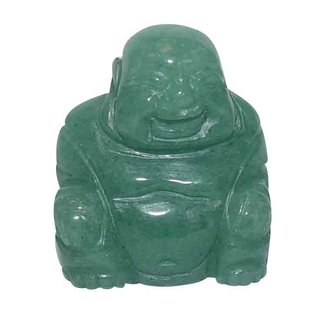Aventurin Buddha  ca. 25 x 30 mm aus echtem Edelstein Happy Buddha sitzend, lachend
