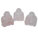 Rosenquarz Buddha ca. 25 x 30 mm aus echtem Edelstein...