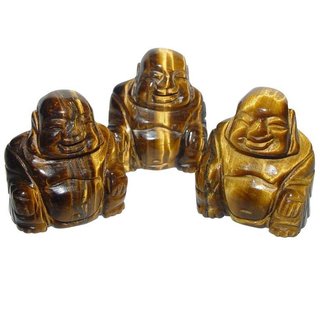 Tigerauge Buddha ca. 25 x 30 mm Happy Buddha sitzend, lachend