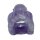 Amethyst gebändert Buddha ca. 25 x 30 mm aus echtem Edelstein Happy Buddha sitzend