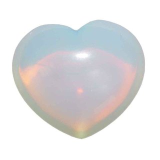 Opalith (Glas synthetisch) Herz schne bauchige Form ca. 45x40x25 mm mit Opal Schimmer