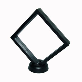 Display Kunststoff S 11 x 11 cm mit Folien Bespannung zur schwebenden Prsentation Schwarz