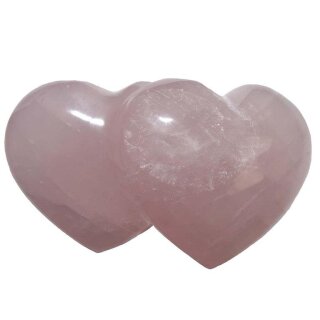 Rosenquarz Herzen Paar Partner Herz A* extra Qualität aus Madagaskar ca.105 mm