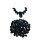 Schwarzer Turmalin Schörl Kreativ Schmuck Bastel Set gebohrte Trommelsteine u. 1 Roh Anhänger incl. Stahlband