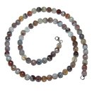 Botswana Achat 8 mm facettierte Kugelkette mit 925er...