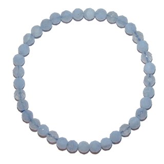 Chalcedon 5 mm facettiertes Kugelarmband auf elastischem Band aufgezogen ca. 19 - 20 cm