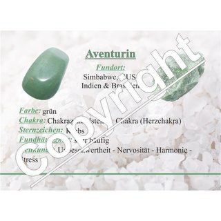 Aventurin Trommelsteine gute Polierung - Farbe hell bis dunkel grün ca. 15 - 30 mm
