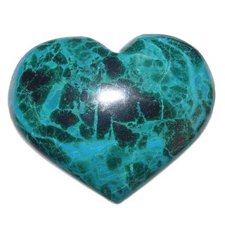 Chrysokoll HERZ Handschmeichler XL ca. 60 x 50 mm aus Peru A*Qualitt