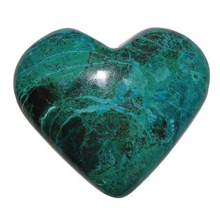 Chrysokoll HERZ Handschmeichler XL ca. 60 x 50 mm aus Peru A*Qualitt
