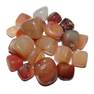 Achat - Carneol kleine Trommelsteine ideal als Wassersteine ca. 12 - 20 mm 250 g