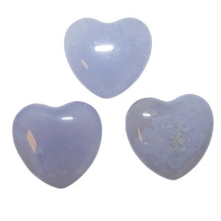 Chalcedon Herz kleiner Handschmeichler oder Taschenstein ca. 20x20x8mm
