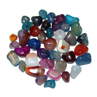 Bunte Achat Trommelstein Mischung Gre der Steine ca. 2,0 - 2,5 cm Gre: L 1 Kg
