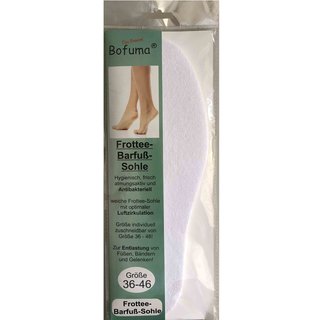 Bofuma Einlegesohlen unisex in der Gre 36-46 zuschneidbar Barfu Frottee