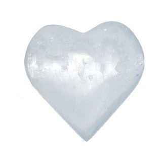Selenit Herz gro als Handschmeichler Gre: ca .60 x 50 x 28 mm