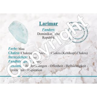 Larimar Atlantisstein Nugget Armband Gre der Nuggets ca. 10 - 15 mm auf Stretchband