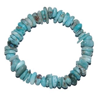 Larimar Splitter Armband Gre der Splitter ca. 10 - 15 mm , Gre des Armbandes ca. 19 - 20 cm