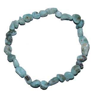 Larimar Atlantisstein mini Nugget Armband Gre der Nuggets ca. 5 - 10 mm, Gre des Armbandes ca. 19 - 20 cm