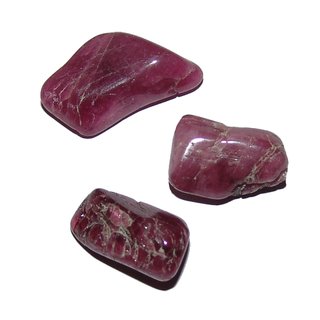Turmalin rosa rot / Rubelit 3 kleine Trommelsteine ca. 0,8-15 mm ca. 4 - 7 Gramm