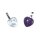 Amethyst und Bergkristall mini Herz Anhänger mit silberfarbener Oese ca. 12mm