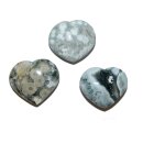 Ozean Jaspis Herz Handschmeichler teilweise mit Oberflächenstruktur ca. 35 -40 mm